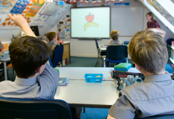 boys in school class