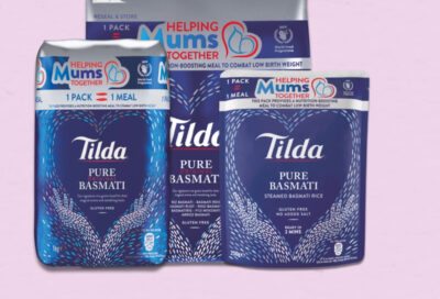 packets of Tilda rice