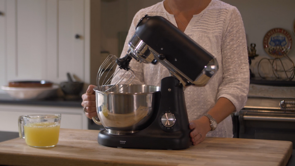 Woman with a food mixer