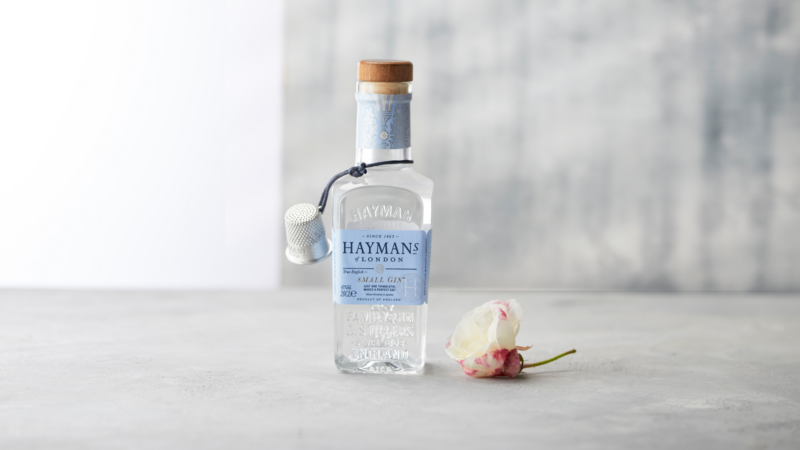 mini bottle of Haymans gin